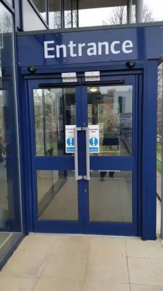 Commercial Aluminium Entrance Double Doors: Swipe To View More Images