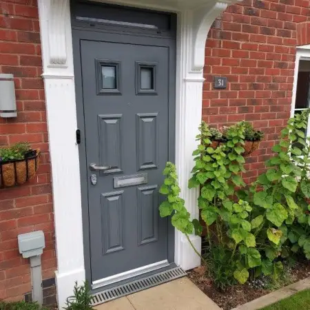 Grey Composite Front Door: Click Here To View Larger Image