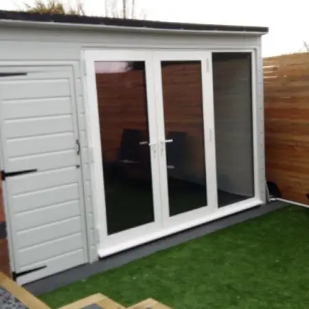 Summer House Double Doors White: Click Here To View Larger Image