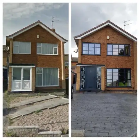 Aluminium RAL5008 Windows & Front Door Sidelights Laser Cut Number: Click Here To View Larger Image