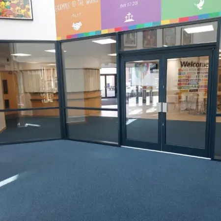 Commercial Aluminium Door Screen: Click Here To View Larger Image
