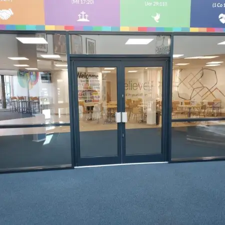 Commercial Aluminium Door Screen: Click Here To View Larger Image