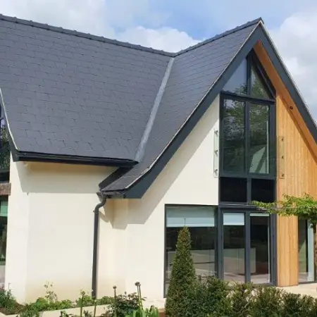 Aluminium Curtain Walling Shaped Windows: Click Here To View Larger Image