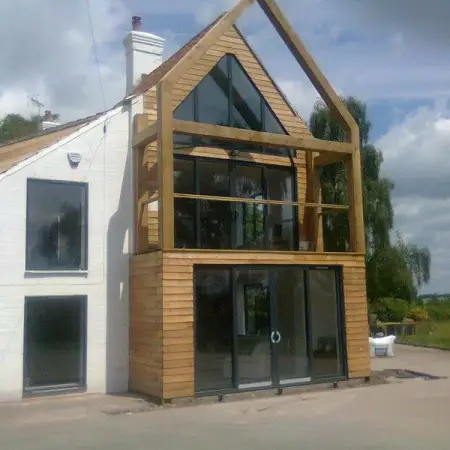 Curtain Walling Gable End Window Double Doors: Click Here To View Larger Image