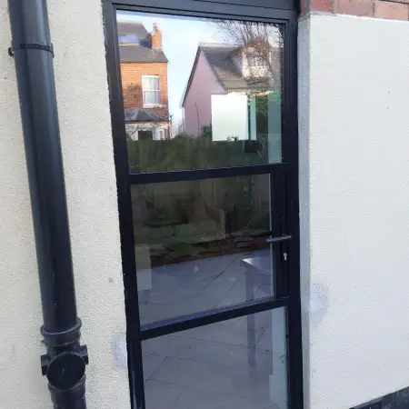 Heritage Aluminium Single Rear Door Crittall Style: Click Here To View Larger Image