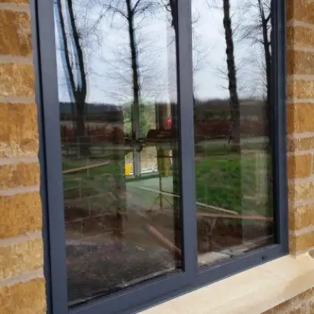 Aluminium Anthracite Fixed Window Trickle Vent: Click Here To View Larger Image
